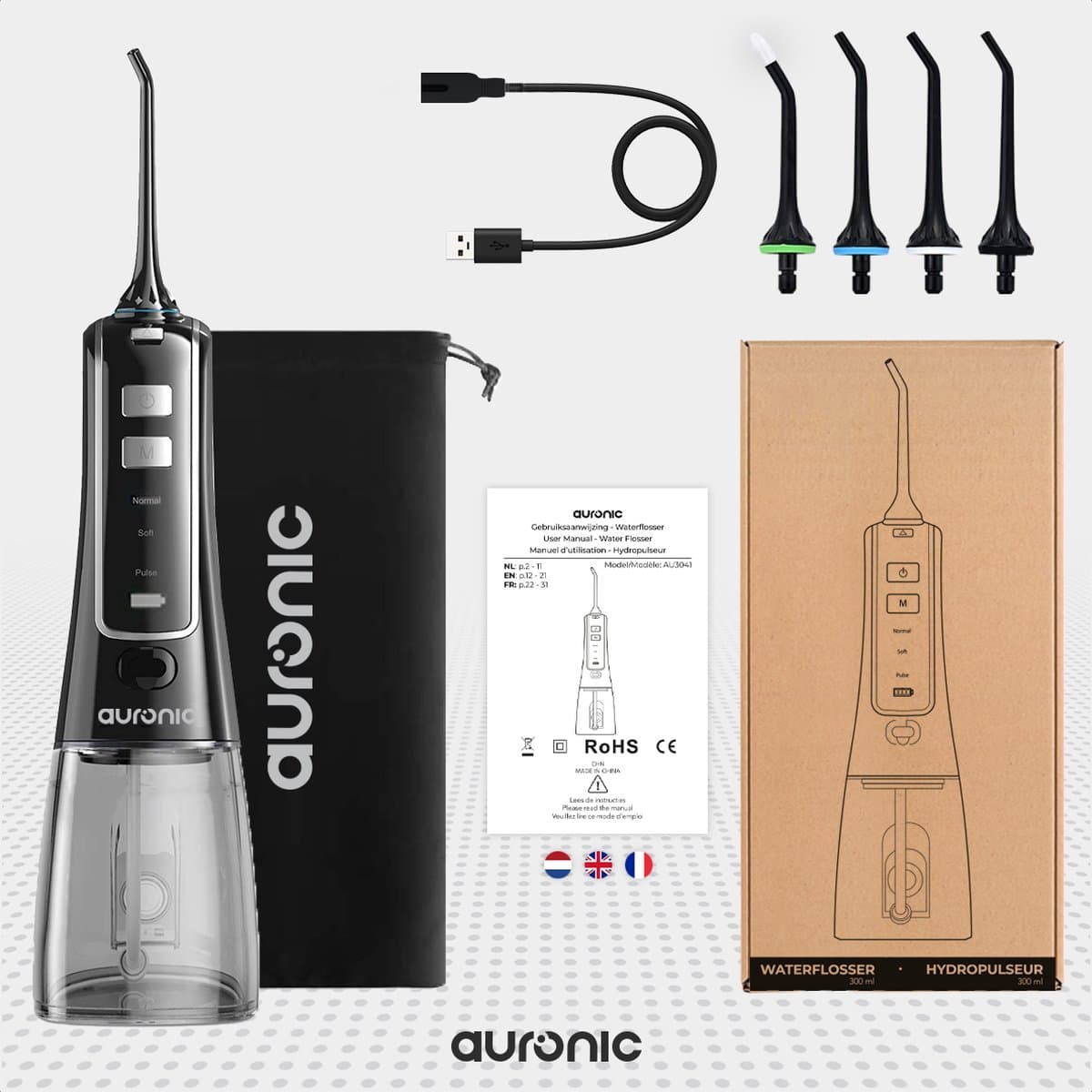 Auronic Waterflosser Draadloos 300ml thumbnail 10