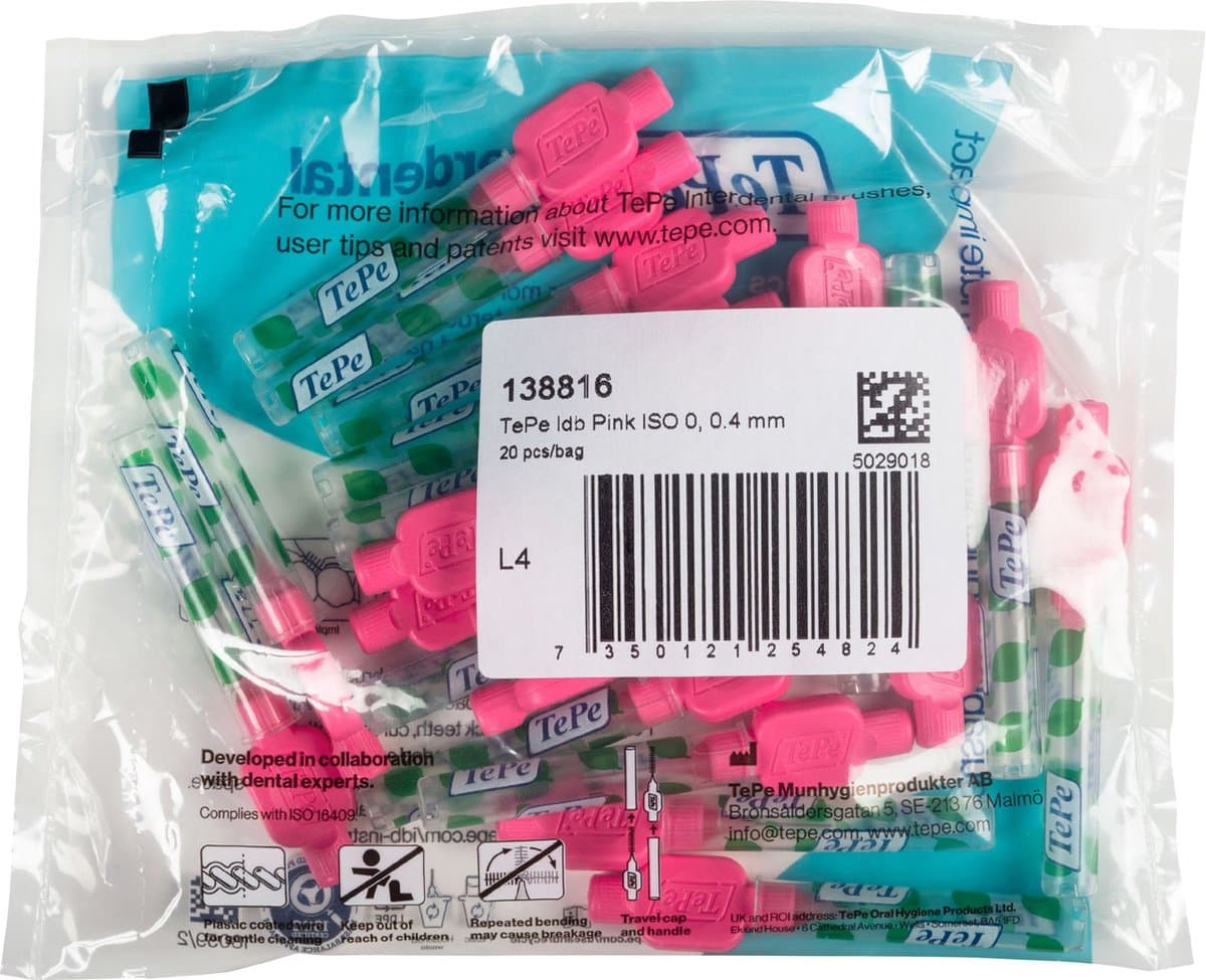 TePe Ragers Roze ISO 0 (0,4mm) 20 stuks thumbnail 5