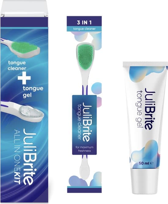 JuliBrite 3-in-1 Tongreiniger met Gel