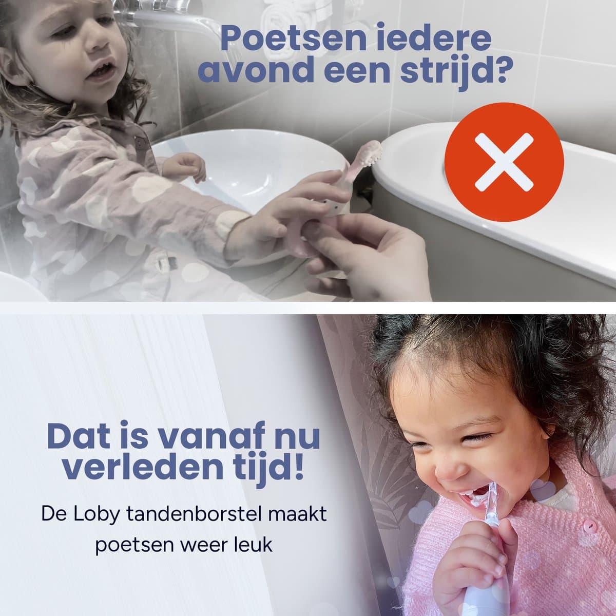 Loby Elektrische Kindertandenborstel 0-4 Jaar Roze thumbnail 2