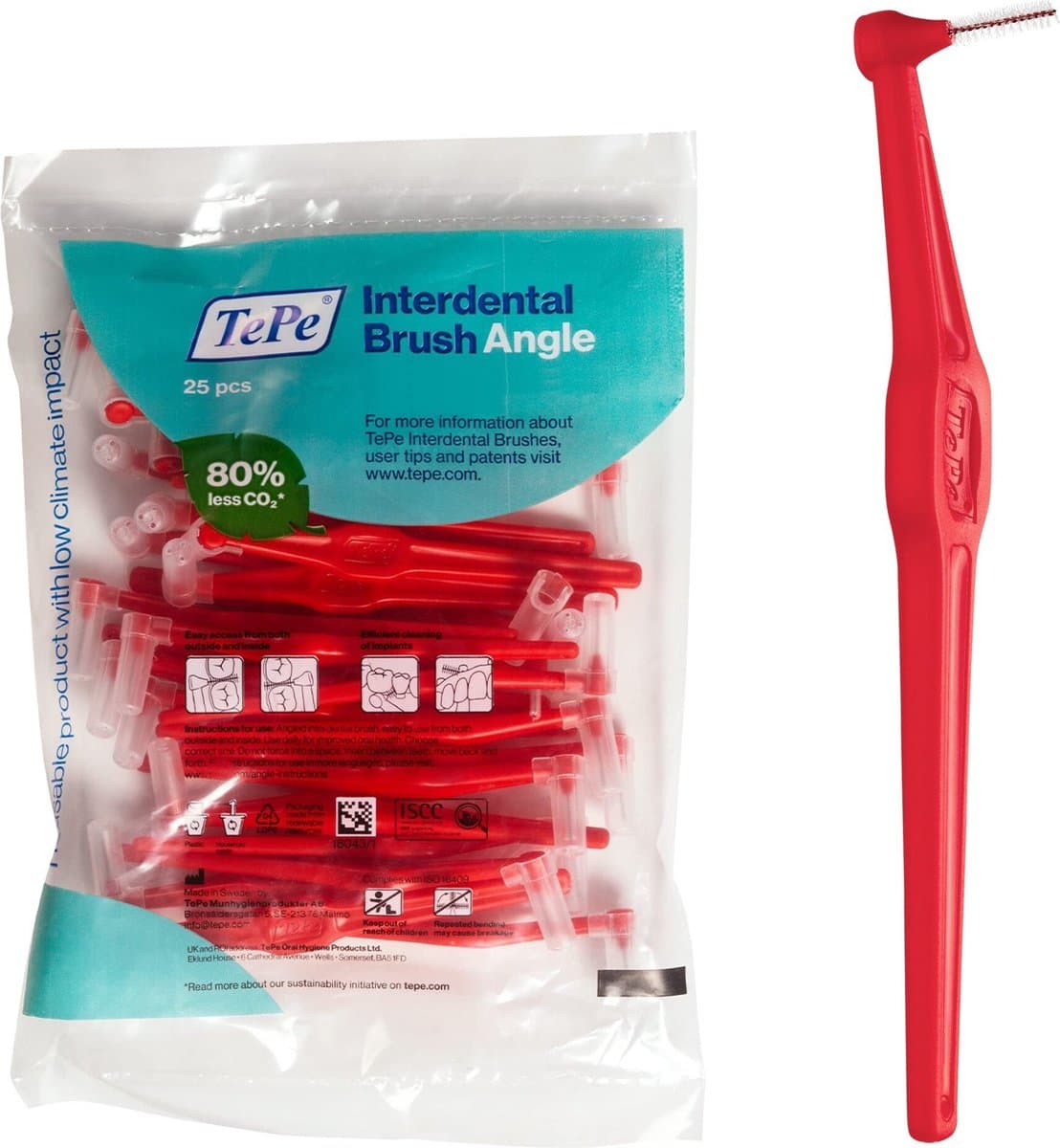 TePe Angle Ragers Rood 0.5mm