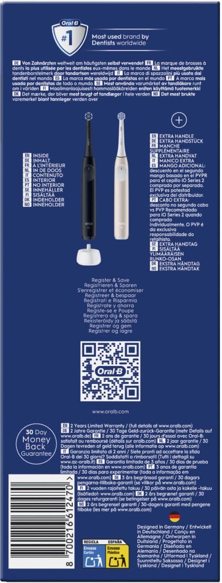 Oral-B iO2 Duo Pack Night Black & Calm Pink thumbnail 8