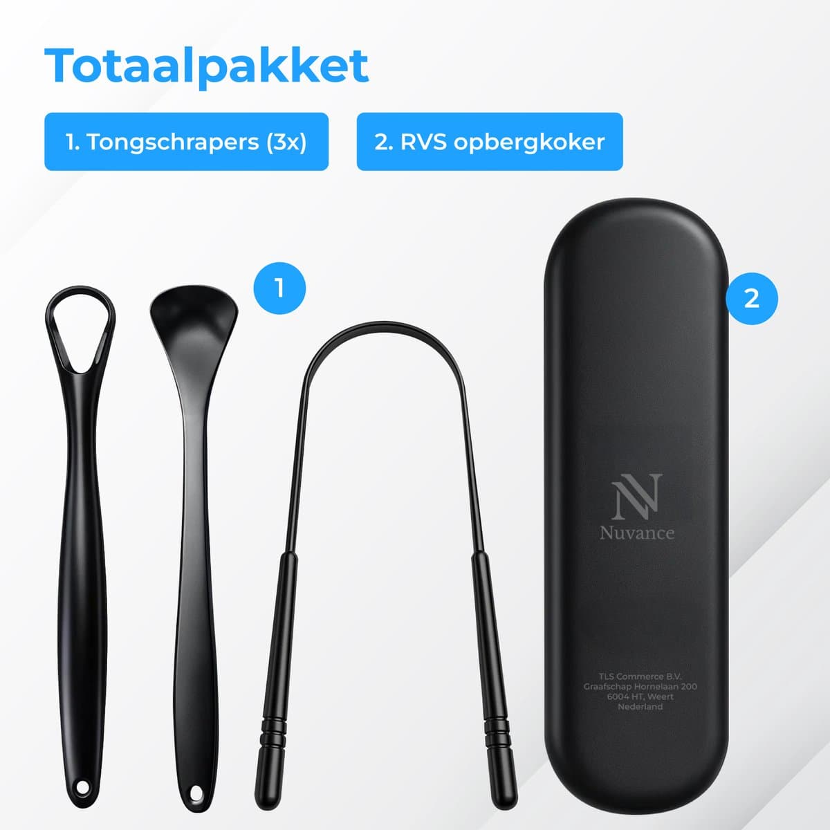 Nuvance 3-in-1 Tongschraper Set RVS thumbnail 8