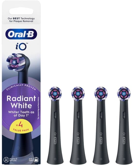 Oral-B iO Radiant White Zwart 4-pack thumbnail 5