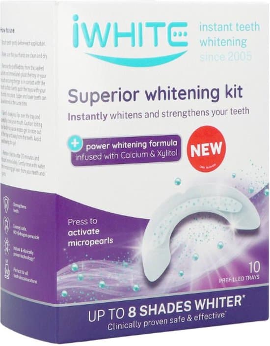 iWhite Superior Whitening Kit met 10 kant-en-klare mondstukken - Maakt je tanden onmiddellijk witter en sterker