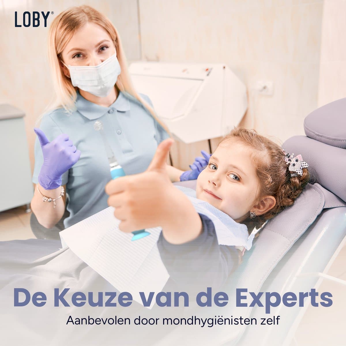 Loby Kindertandenborstel 0-4 Jaar Blauw thumbnail 8