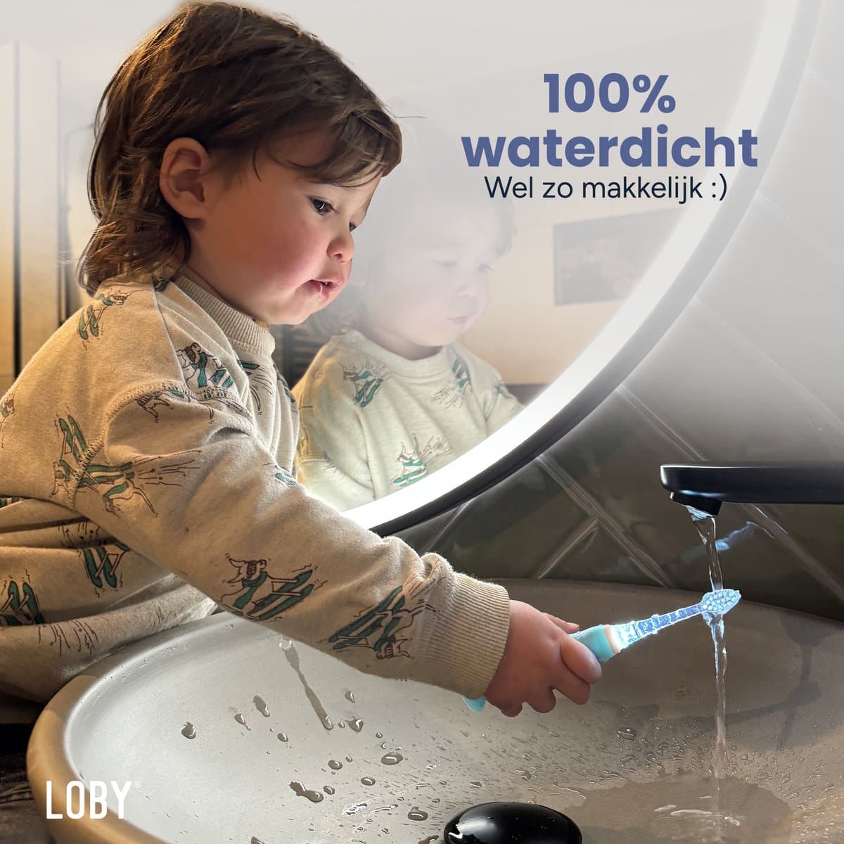 Loby Elektrische Kindertandenborstel 0-4 Jaar Roze thumbnail 6
