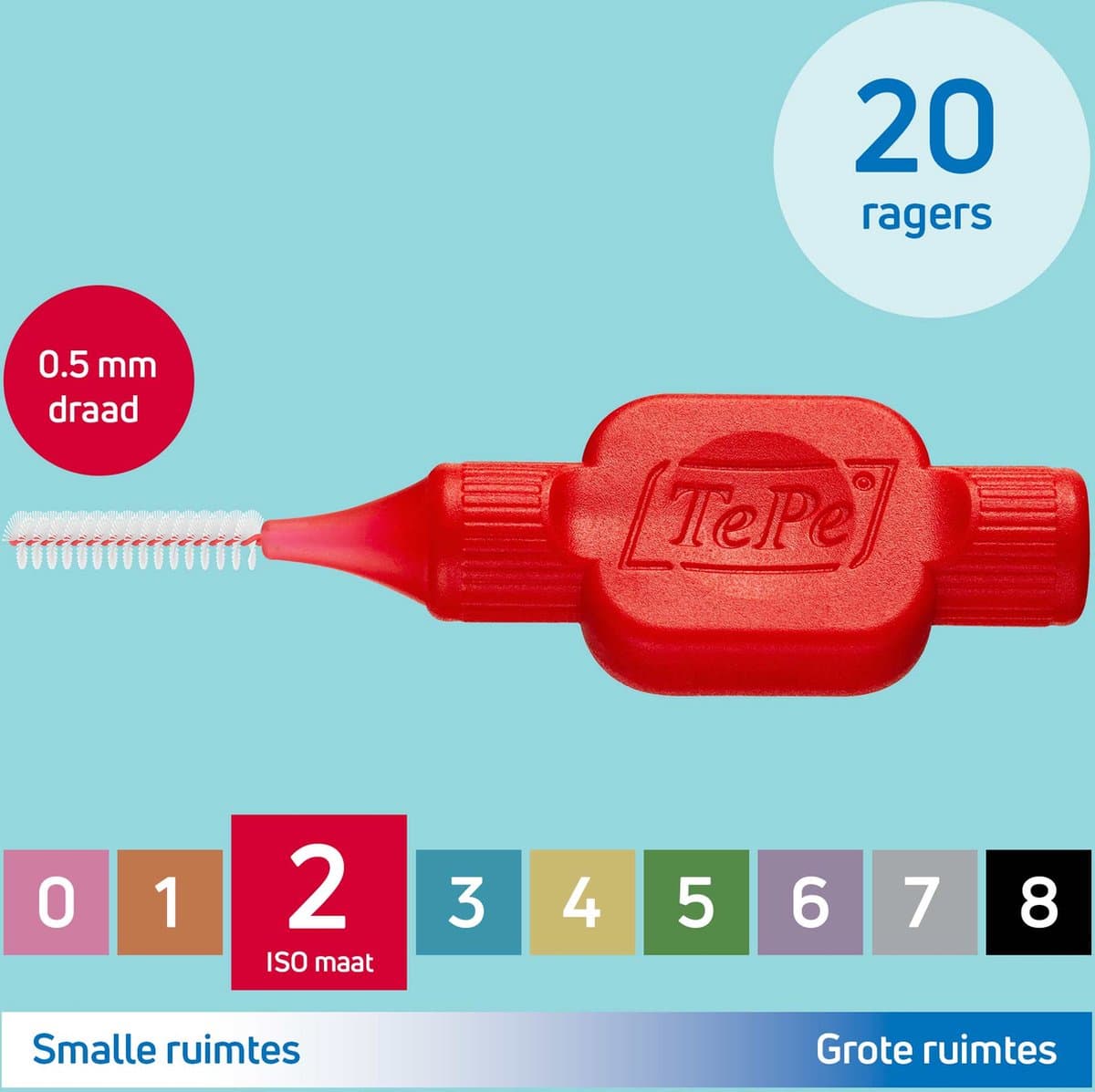 TePe Interdentale Ragers Rood 0,5mm (20st) thumbnail 10