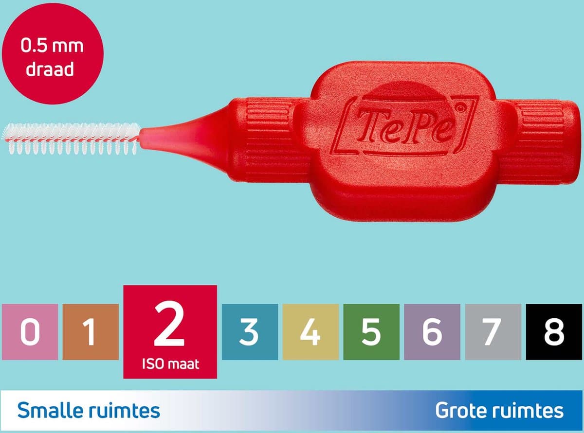 TePe Original Ragers Rood 0,5mm thumbnail 8