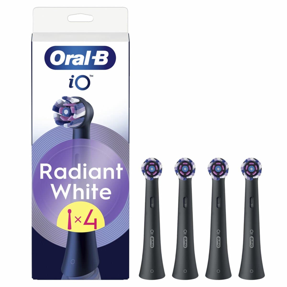 Oral-B iO Radiant White Zwart 4-pack