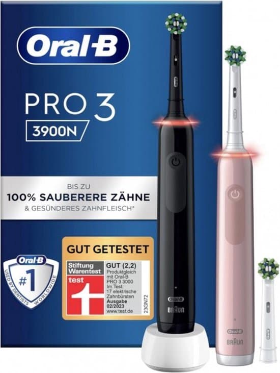 Oral-B Pro 3 3900 Duo Zwart & Roze thumbnail 17