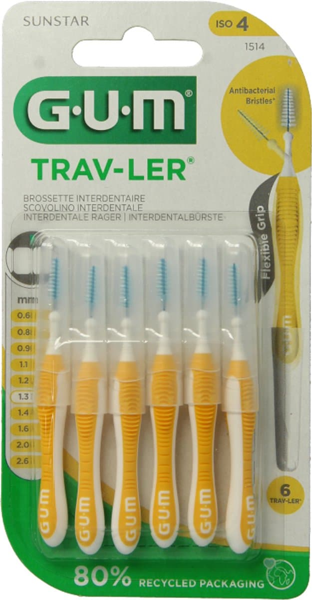GUM Trav-ler Ragers 1.3mm Geel thumbnail 2