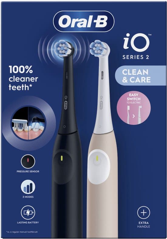 Oral-B iO2 Duo Pack Night Black & Calm Pink thumbnail 2