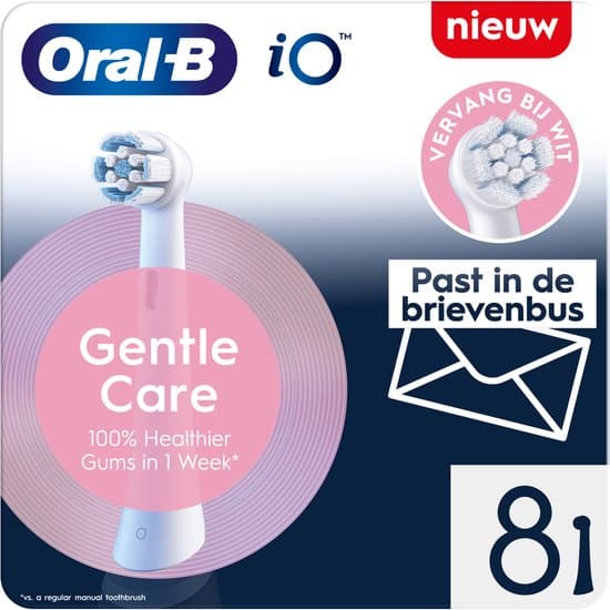 Oral-B iO Series Gentle Care Opzetborstels - Voor Gevoelig Tandvlees - 8 stuks
