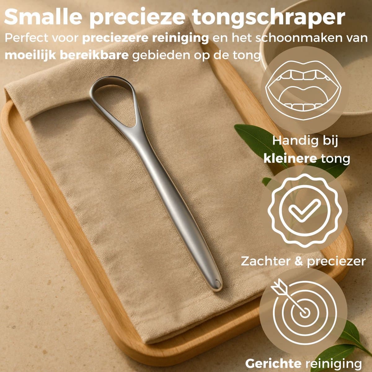 Nextora RVS Tongschraper 3-delige Set thumbnail 4