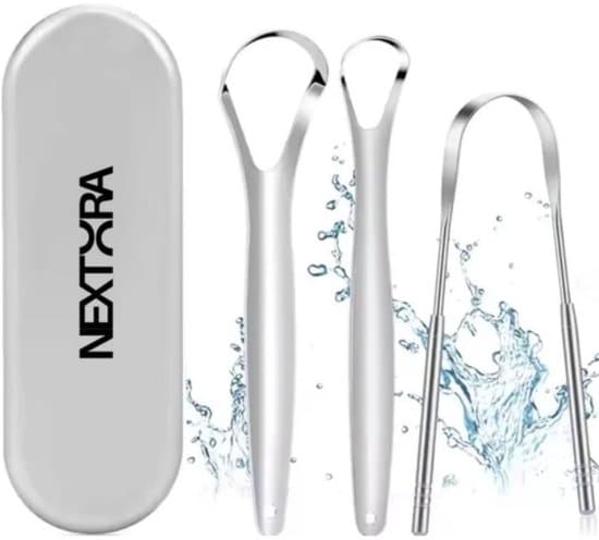 Nextora RVS Tongschraper 3-delige Set