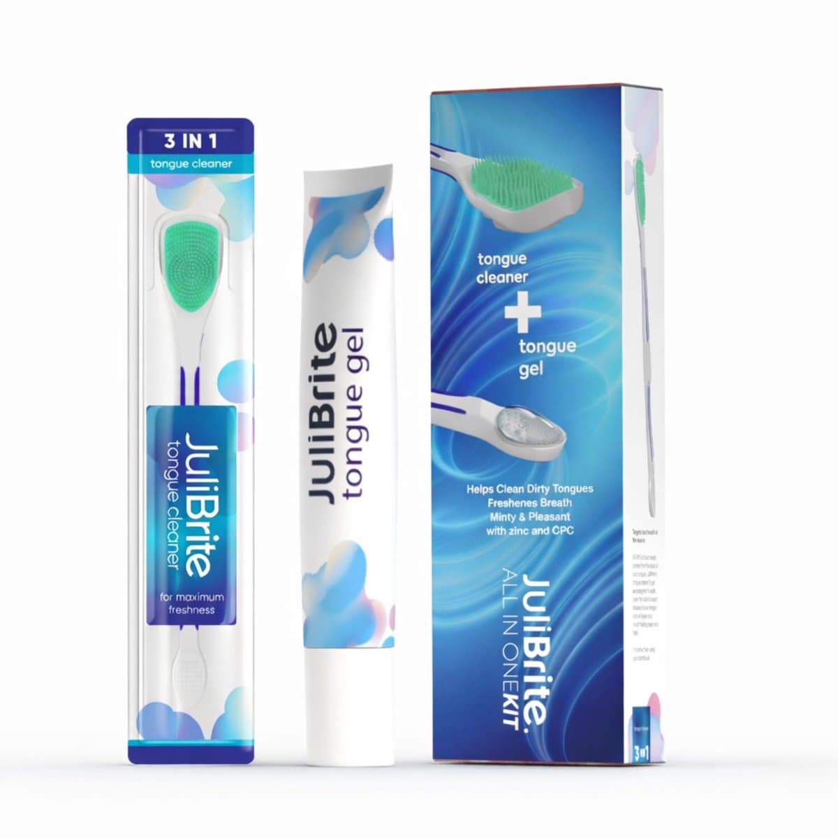 JuliBrite 3-in-1 Tongreiniger met Gel