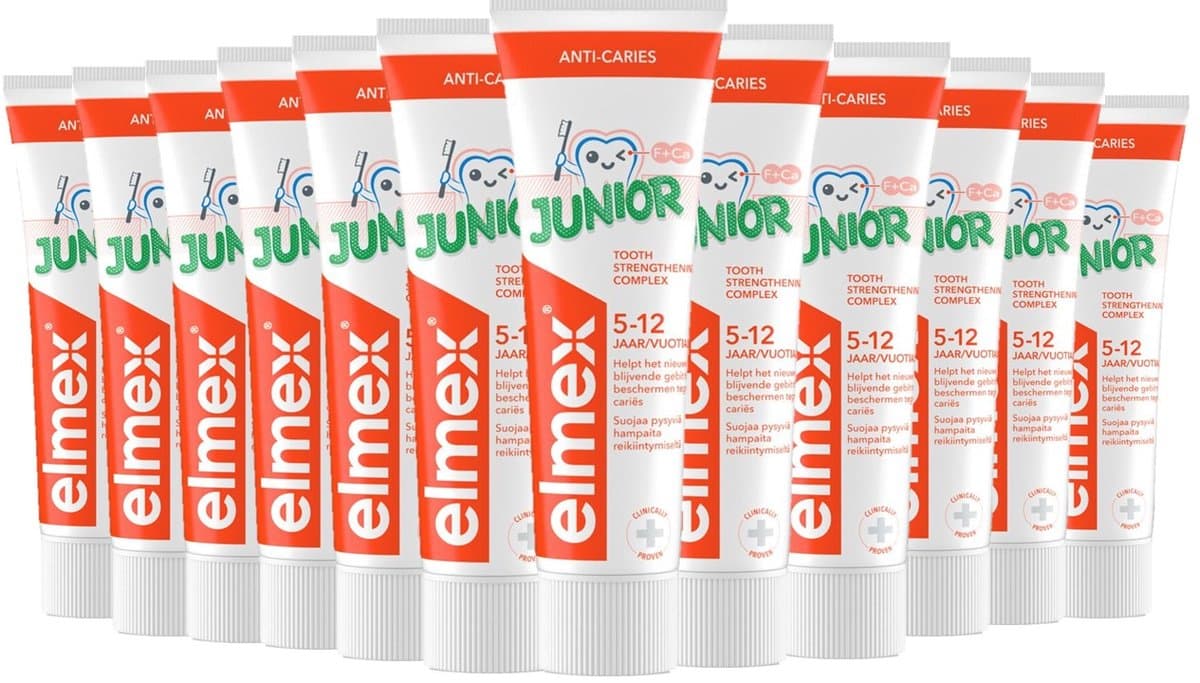 Elmex Junior Tandpasta 6-12 Jaar 12x75ml