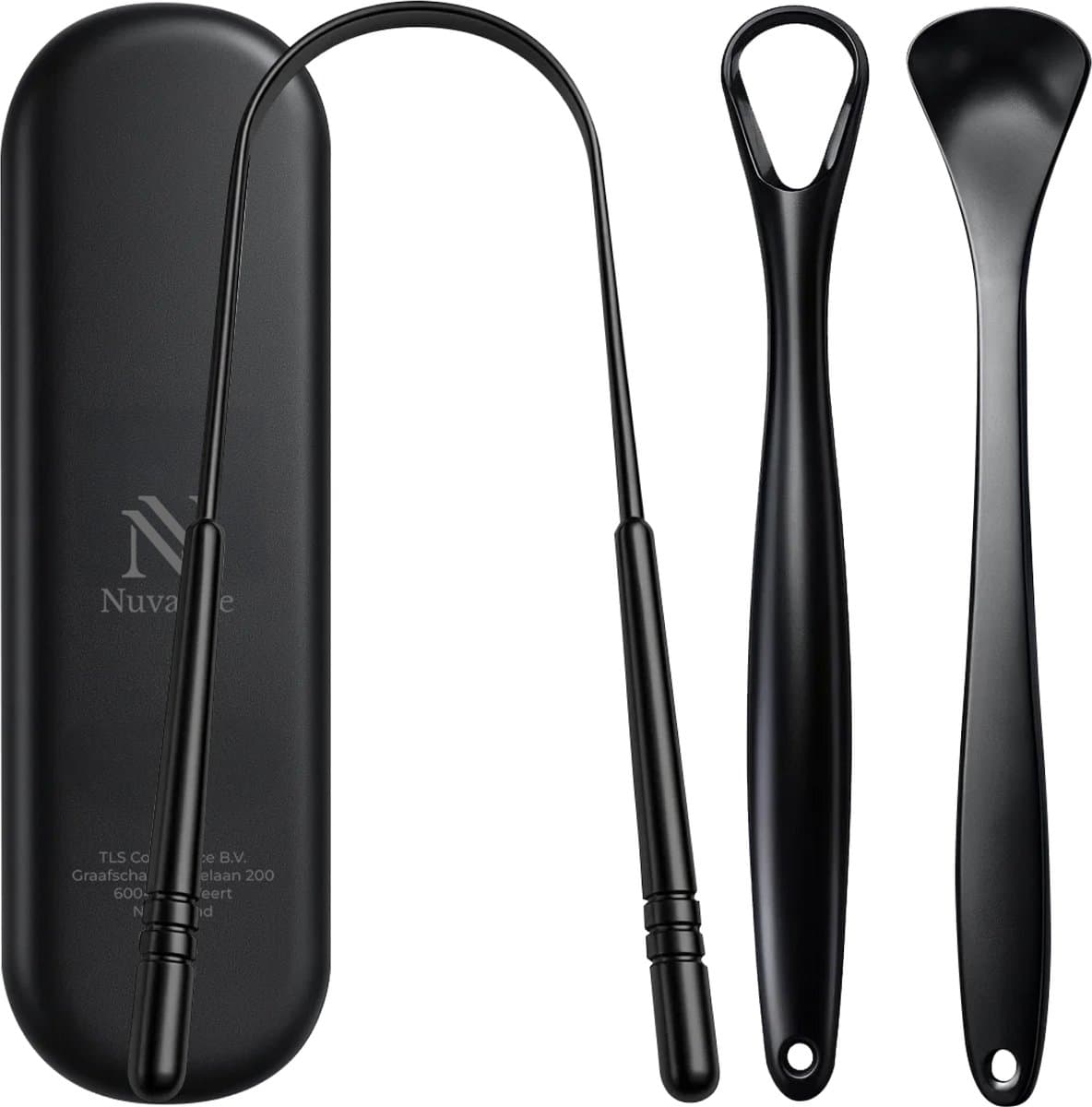 Nuvance 3-in-1 Tongschraper Set RVS