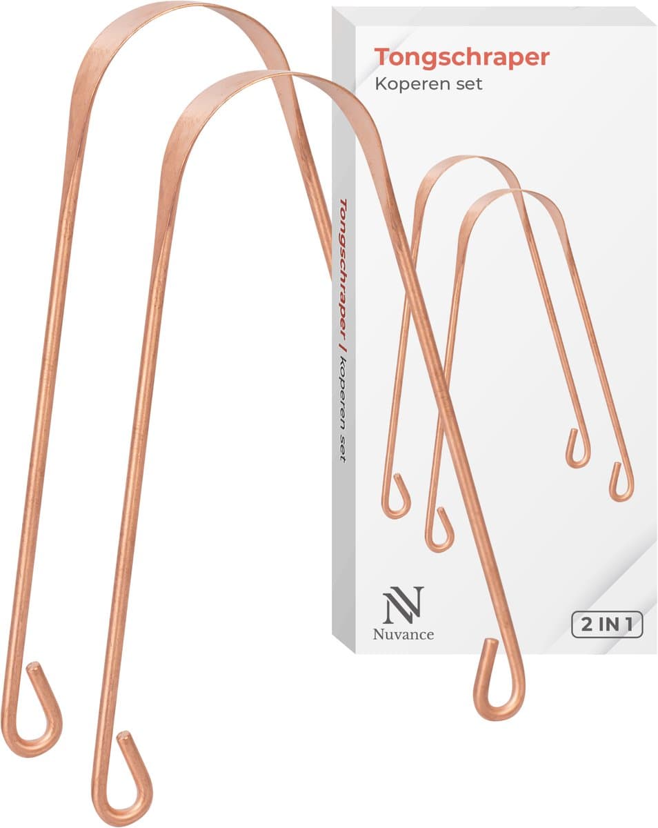 Nuvance Tongschraper Koper 2-Pack