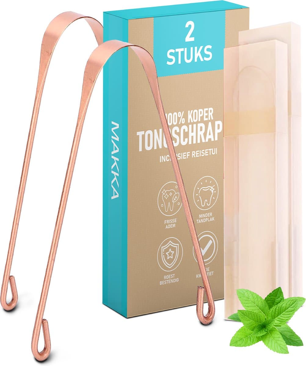 MAKKA Tongschraper Koper 2-pack