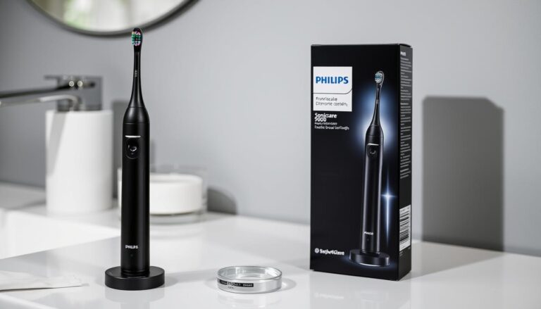 Philips Sonicare DiamondClean 9000 in zwarte uitvoering met glazen oplaadstation